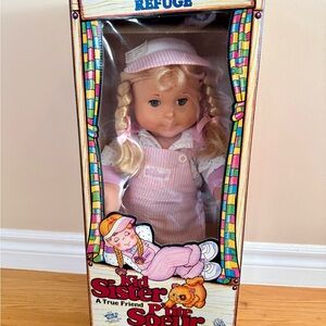 Kid Sister Doll Blond Hair Grey Eyes Pink Outfit